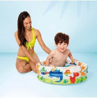 Intex- Piscina Baby Pool 3 Anelli, 61x22 cm, 57106, Colori e modelli assortiti
